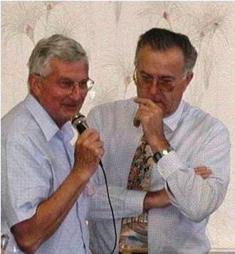 Le Père Pillet et Mr Auclair-président de l'Oeuvre du Sacré-Coeur- Rencontre européenne en 2002