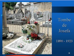 Tombe de Sœur Josefa au cimetière de Notre-Dame-des-Champs à Poitiers 